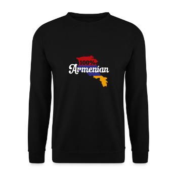 Armenian flag Armenia - Unisex Sweatshirt - black - Front - Alina (178cm) & Michal (187cm)