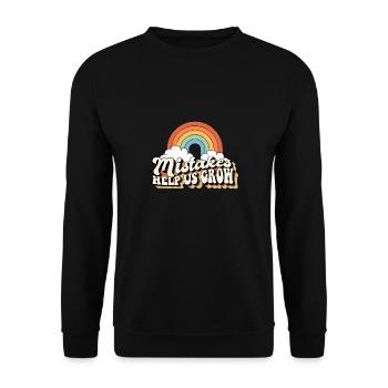Mistakes Help Us Grow Teacher Student - Unisex Sweatshirt - black - Front - Alina (178cm) & Michal (187cm)