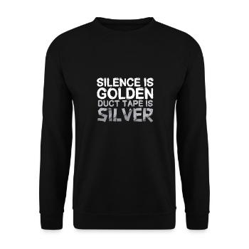 Duct Tape Duct Tape Artisan Masking Tape - Unisex Sweatshirt - black - Front - Alina (178cm) & Michal (187cm)