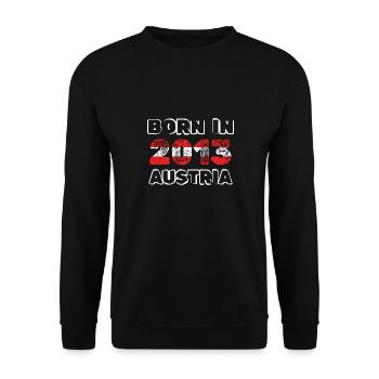 Né en 2013 - Sweat-shirt Unisexe - noir - Devant - Alina (178cm) & Michal (187cm)