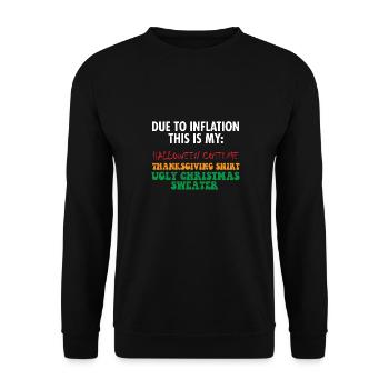 Due To Inflation This Is My Halloween - Unisex Pullover - Schwarz - Vorne - Alina (178cm) & Michal (187cm)