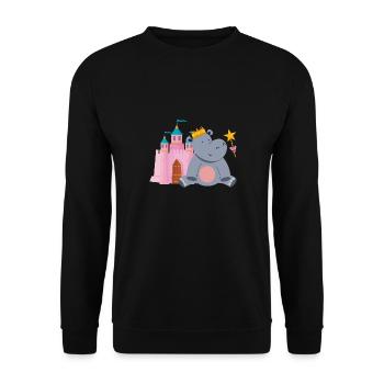 Hippopotame Hippopotame - Sweat-shirt Unisexe - noir - Devant - Alina (178cm) & Michal (187cm)