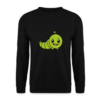 Caterpillars Insect Love Little Caterpillar - Unisex Sweatshirt - black - Front - Alina (178cm) & Michal (187cm)