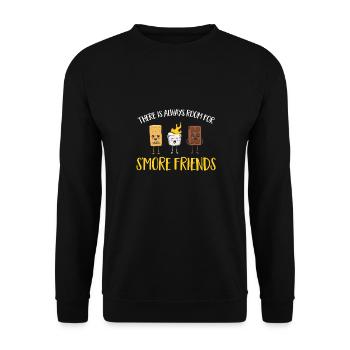 S'more Campfire Marshmallow Camping - Sweat-shirt Unisexe - noir - Devant - Alina (178cm) & Michal (187cm)