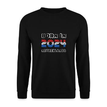 2024 - Unisex Pullover - Schwarz - Vorne - Alina (178cm) & Michal (187cm)