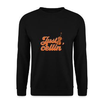 Cellospieler Cellist Musiker Cello - Unisex Pullover - Schwarz - Vorne - Alina (178cm) & Michal (187cm)