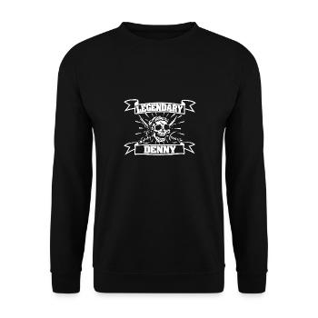 Denny - Unisex Sweatshirt - black - Front - Alina (178cm) & Michal (187cm)