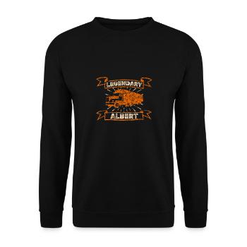 Gift for Albert - Unisex Sweatshirt - black - Front - Alina (178cm) & Michal (187cm)