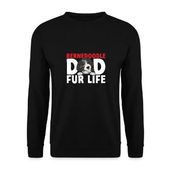 Chien Bernedoodle - Sweat-shirt Unisexe - noir - Devant - Alina (178cm) & Michal (187cm)
