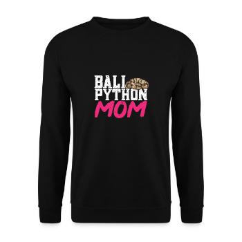 Ball Python Schlange Königspython - Unisex Pullover - Schwarz - Vorne - Alina (178cm) & Michal (187cm)