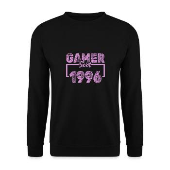 Jouer 1996 - Sweat-shirt Unisexe - noir - Devant - Alina (178cm) & Michal (187cm)