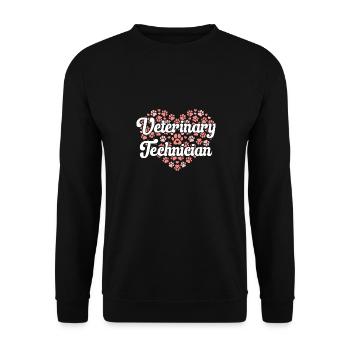 Vet Tech Veterinärmedizin Veterinärtechniker - Unisex Pullover - Schwarz - Vorne - Alina (178cm) & Michal (187cm)