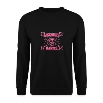 Daniel - Unisex Pullover - Schwarz - Vorne - Alina (178cm) & Michal (187cm)