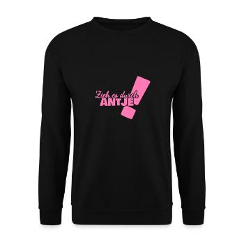 Antje comme prénom - Sweat-shirt Unisexe - noir - Devant - Alina (178cm) & Michal (187cm)