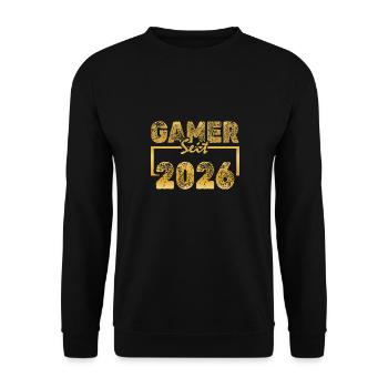 2026 - Unisex Pullover - Schwarz - Vorne - Alina (178cm) & Michal (187cm)