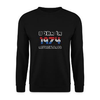 Netherlands 1974 - Unisex Pullover - Schwarz - Vorne - Alina (178cm) & Michal (187cm)