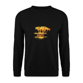Haiti - Unisex Sweatshirt - black - Front - Alina (178cm) & Michal (187cm)