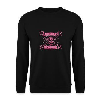 Edmund als Fasching - Unisex Pullover - Schwarz - Vorne - Alina (178cm) & Michal (187cm)