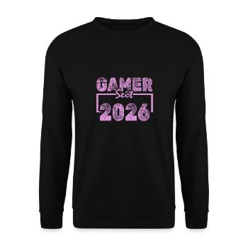 Jouer 2026 - Sweat-shirt Unisexe - noir - Devant - Alina (178cm) & Michal (187cm)