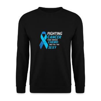 Lutte contre le cancer de la prostate sensibilisation - Sweat-shirt Unisexe - noir - Devant - Alina (178cm) & Michal (187cm)