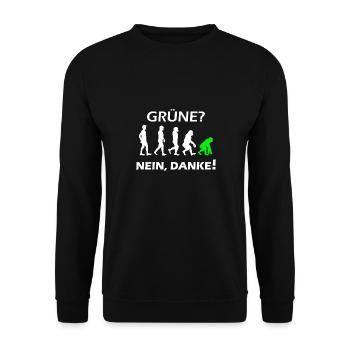 Grüne Nein Danke - Unisex Pullover - Schwarz - Vorne - Alina (178cm) & Michal (187cm)