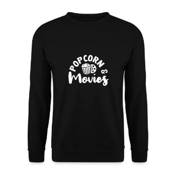 Filme und Popcorn essen Mais Salziges Popcorn - Unisex Pullover - Schwarz - Vorne - Alina (178cm) & Michal (187cm)