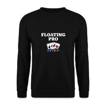 Floating Pro Poker Casino Poker Player Gambling - Unisex Pullover - Schwarz - Vorne - Alina (178cm) & Michal (187cm)