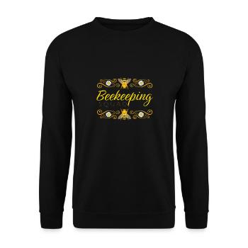 Beekeeping Squad Cute Bee Keeper Honey Nature - Unisex Sweatshirt - black - Front - Alina (178cm) & Michal (187cm)
