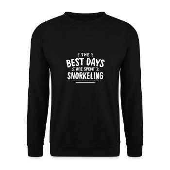 The Best Days Are Spent Snorkeling Summer - Unisex Pullover - Schwarz - Vorne - Alina (178cm) & Michal (187cm)