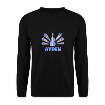 Geige Ayden - Unisex Pullover - Schwarz - Vorne - Alina (178cm) & Michal (187cm)