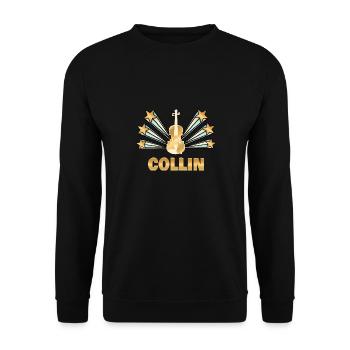 Musikinstrument Collin - Unisex Pullover - Schwarz - Vorne - Alina (178cm) & Michal (187cm)
