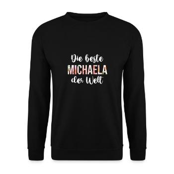 Michaela - Unisex Pullover - Schwarz - Vorne - Alina (178cm) & Michal (187cm)