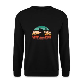 Discgolf Disc Golf Frisbee - Unisex Pullover - Schwarz - Vorne - Alina (178cm) & Michal (187cm)