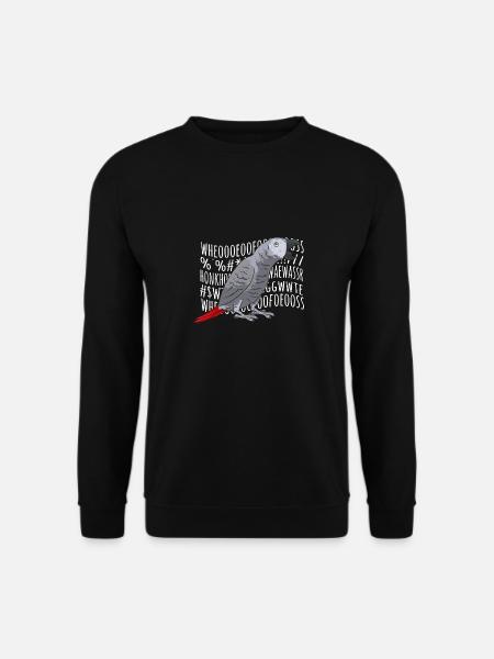 Graupapagei African Grey Parrot Papagei - Unisex Sweatshirt - black