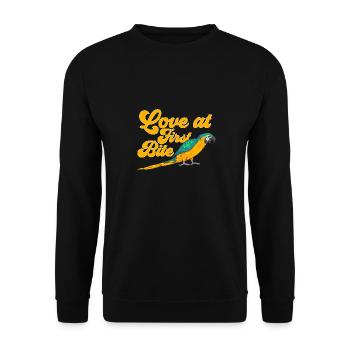 Yellow-breasted Macaw Parrot Blue And Yellow Macaw - Unisex Sweatshirt - black - Front - Alina (178cm) & Michal (187cm)