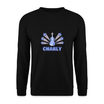 Violin Charly - Unisex Sweatshirt - black - Front - Alina (178cm) & Michal (187cm)