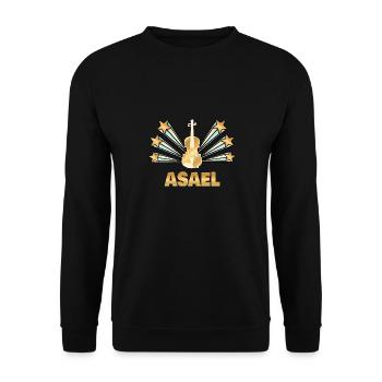Geige Asael - Unisex Pullover - Schwarz - Vorne - Alina (178cm) & Michal (187cm)