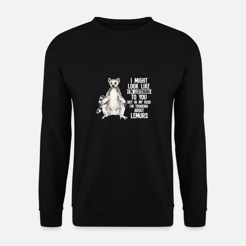 Lémurien à queue annelée - Sweat-shirt Unisexe - noir