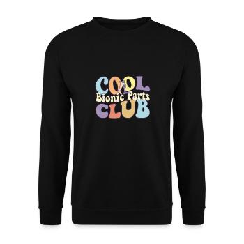 Cool Bionic Parts Club Aftermarket Parts Recovery - Unisex Sweatshirt - black - Front - Alina (178cm) & Michal (187cm)