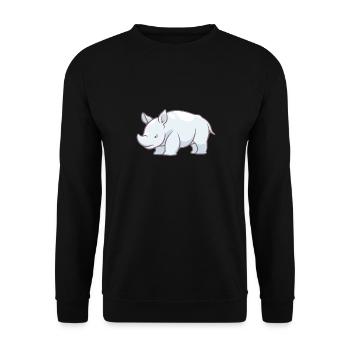 Rhinoceros - Unisex Sweatshirt - black - Front - Alina (178cm) & Michal (187cm)