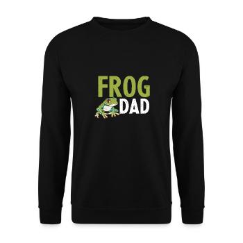Frog Dad Father Herpetologist Amphibian Men - Unisex Sweatshirt - black - Front - Alina (178cm) & Michal (187cm)
