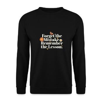 Oubliez l’erreur Souvenez-vous de l’enseignant de la leçon - Sweat-shirt Unisexe - noir - Devant - Alina (178cm) & Michal (187cm)