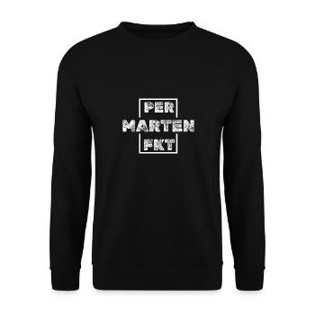 Vorname Marten - Unisex Pullover - Schwarz - Vorne - Alina (178cm) & Michal (187cm)