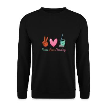 Aide domestique, femme de ménage, femme de ménage - Sweat-shirt Unisexe - noir - Devant - Alina (178cm) & Michal (187cm)
