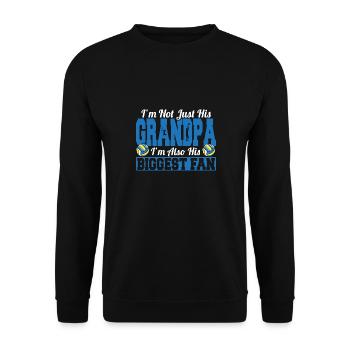 Old Guy Volleyball Sports His Grandpa I'm His Bigg - Unisex Sweatshirt - black - Front - Alina (178cm) & Michal (187cm)