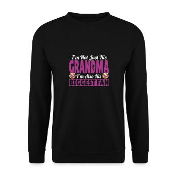 I'm His Grandma I'm His Biggest Fan Volleyball Gra - Unisex Sweatshirt - black - Front - Alina (178cm) & Michal (187cm)