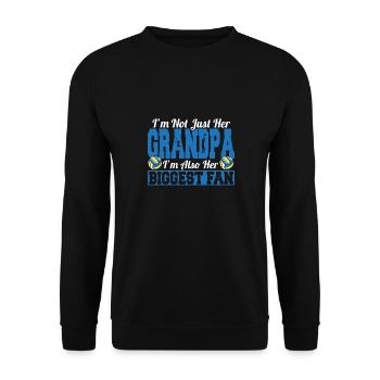 Grandfather I'm Her Grandpa I'm Her Biggest Fan Vo - Unisex Sweatshirt - black - Front - Alina (178cm) & Michal (187cm)