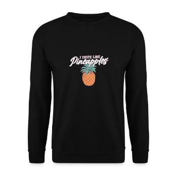Swinger Lifestyle I Taste Like Pineapples - Unisex Pullover - Schwarz - Vorne - Alina (178cm) & Michal (187cm)
