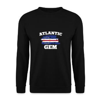 Kap Verde Flagge Cabo Verde Flagge - Unisex Pullover - Schwarz - Vorne - Alina (178cm) & Michal (187cm)