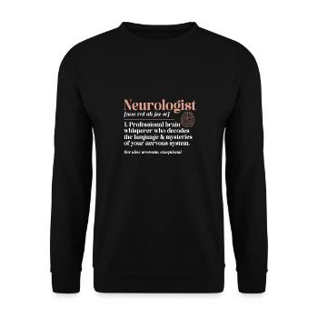 Neurologie Krankenschwester Gehirn Neurologin - Unisex Pullover - Schwarz - Vorne - Alina (178cm) & Michal (187cm)